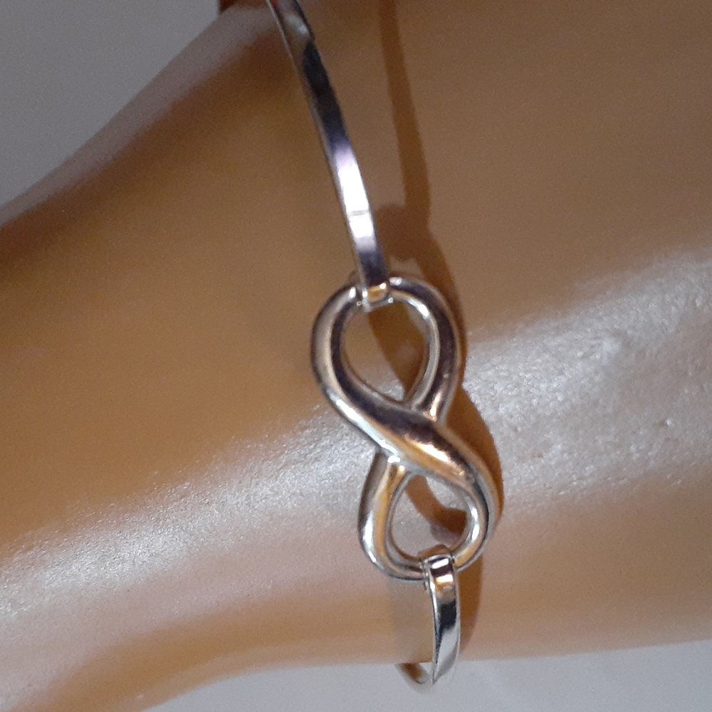 Sterling Infinity Bangle Bracelet - image 4